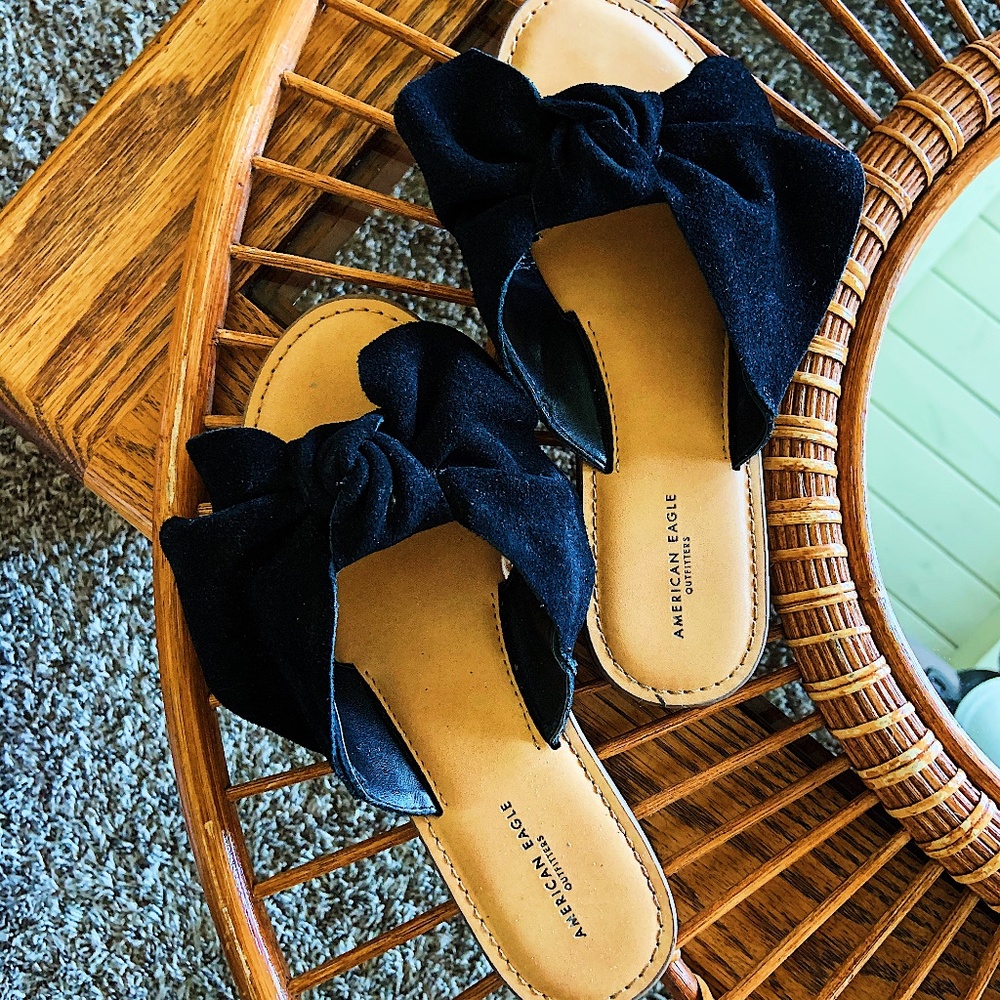 American Eagle Outfitters Bow Slide Sandals 6